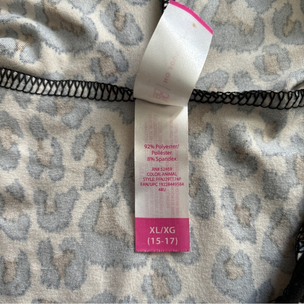 No Boundaries Size Xl Leopard Print Hooded Top - image 7